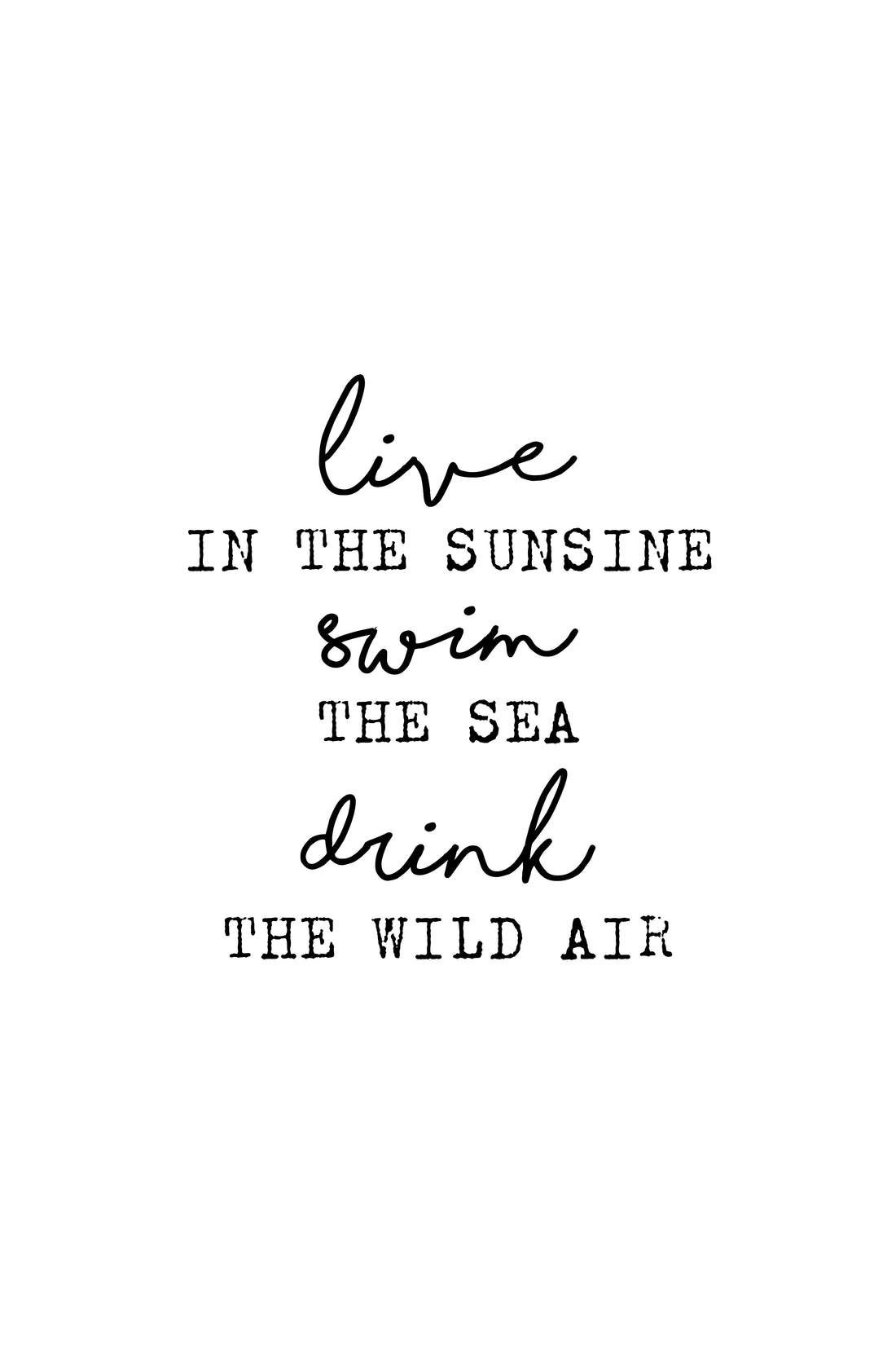 Live, Swim, Drink_Poster- Meri Deewar Poster A3 / Poster Premium Wall Art Canvas by MeriDeewar