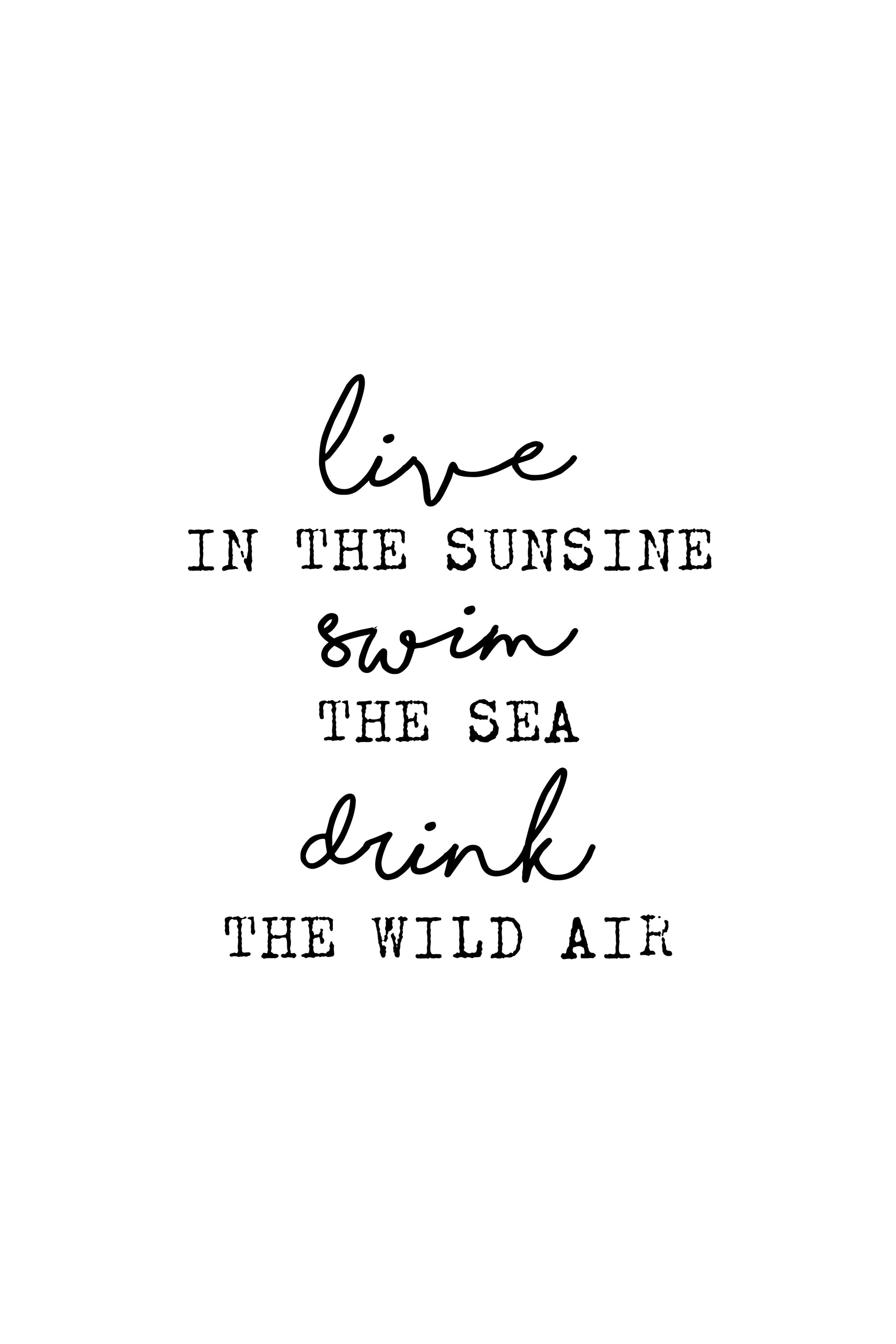 Live, Swim, Drink_Poster- Meri Deewar Poster A3 / Poster Premium Wall Art Canvas by MeriDeewar