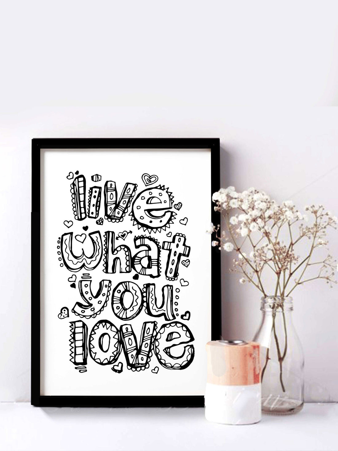 live what you love Poster Poster Premium Wall Art Canvas by MeriDeewar
