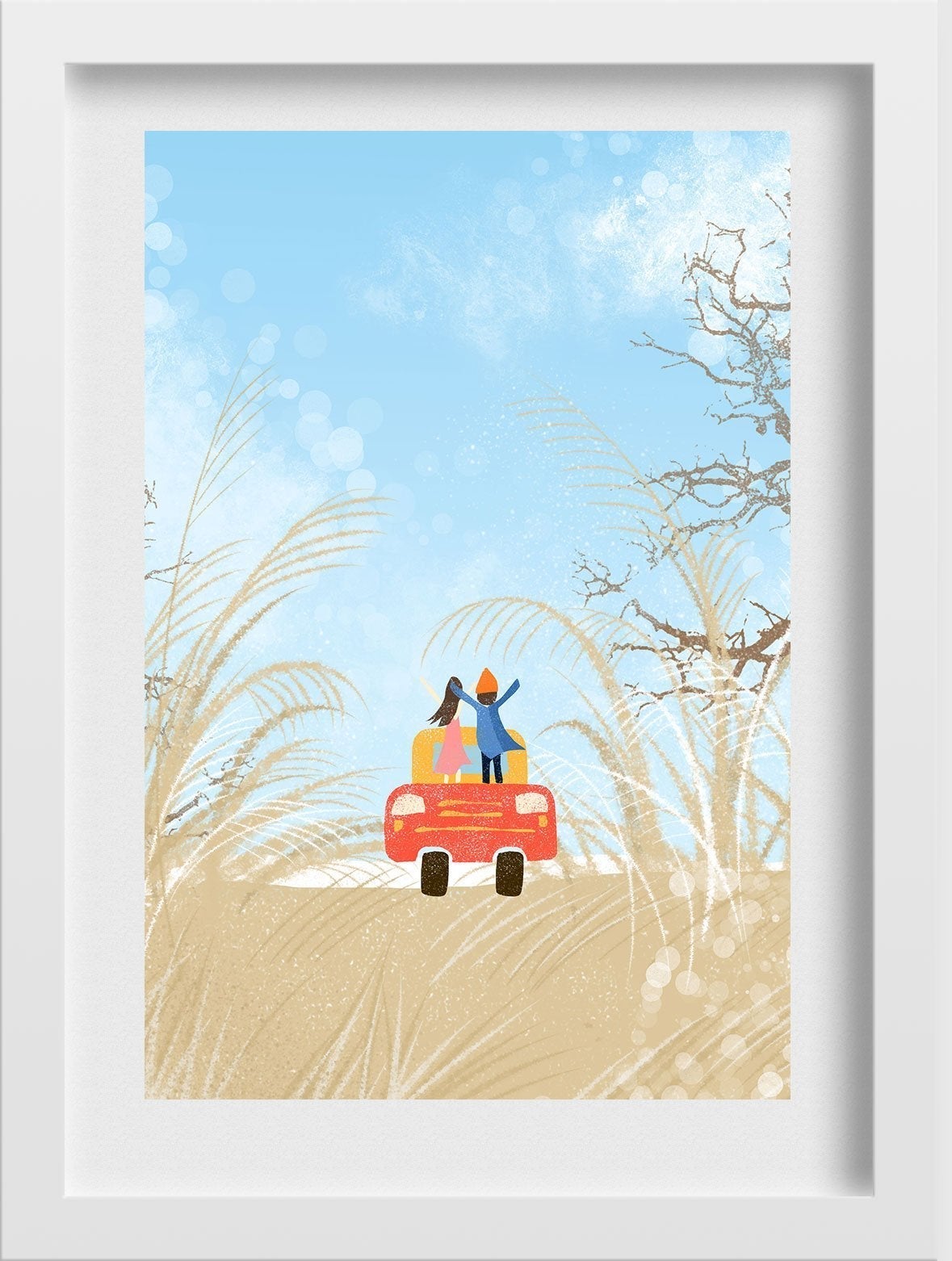 Long Drive Artwork Painting - Meri Deewar 2 : 3 Vertical Premium Wall Art Canvas by MeriDeewar