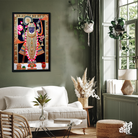 Lord Shrinath ji Shri Krishna Wall Painting 2 : 3 Vertical Premium Wall Art Canvas by MeriDeewar