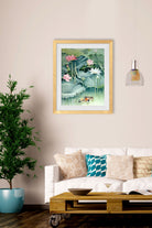 Lotus Garden Painting - Meri Deewar 2 : 3 Vertical Premium Wall Art Canvas by MeriDeewar