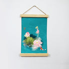 Lotus In Water Painting Hanging Canvas - Meri Deewar Hanging Canvas Premium Wall Art Canvas by MeriDeewar