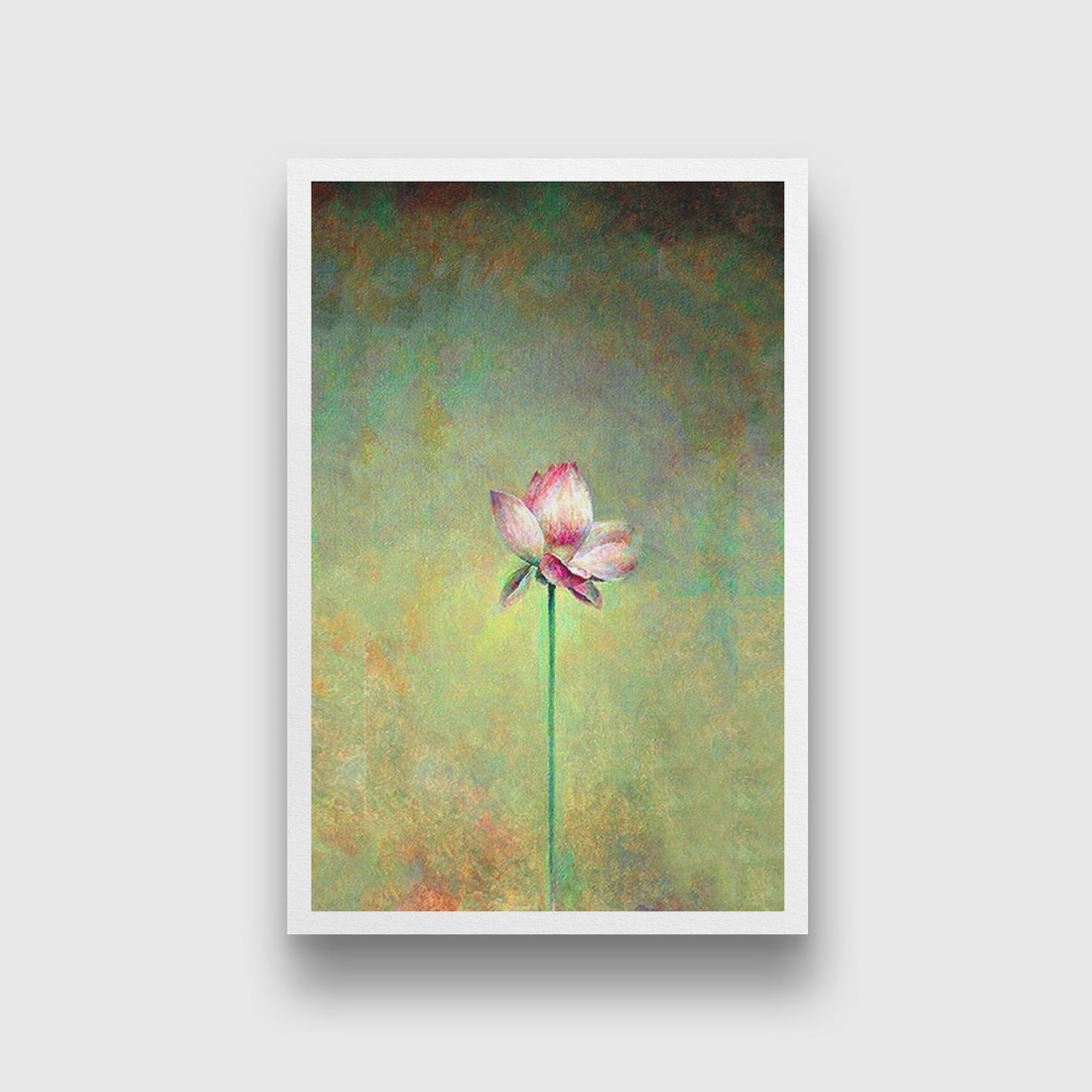 Lotus Painting - Meri Deewar 2 : 3 Vertical Premium Wall Art Canvas by MeriDeewar