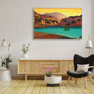Lotus Painting - Meri Deewar 3 : 2 Horizontal Premium Wall Art Canvas by MeriDeewar