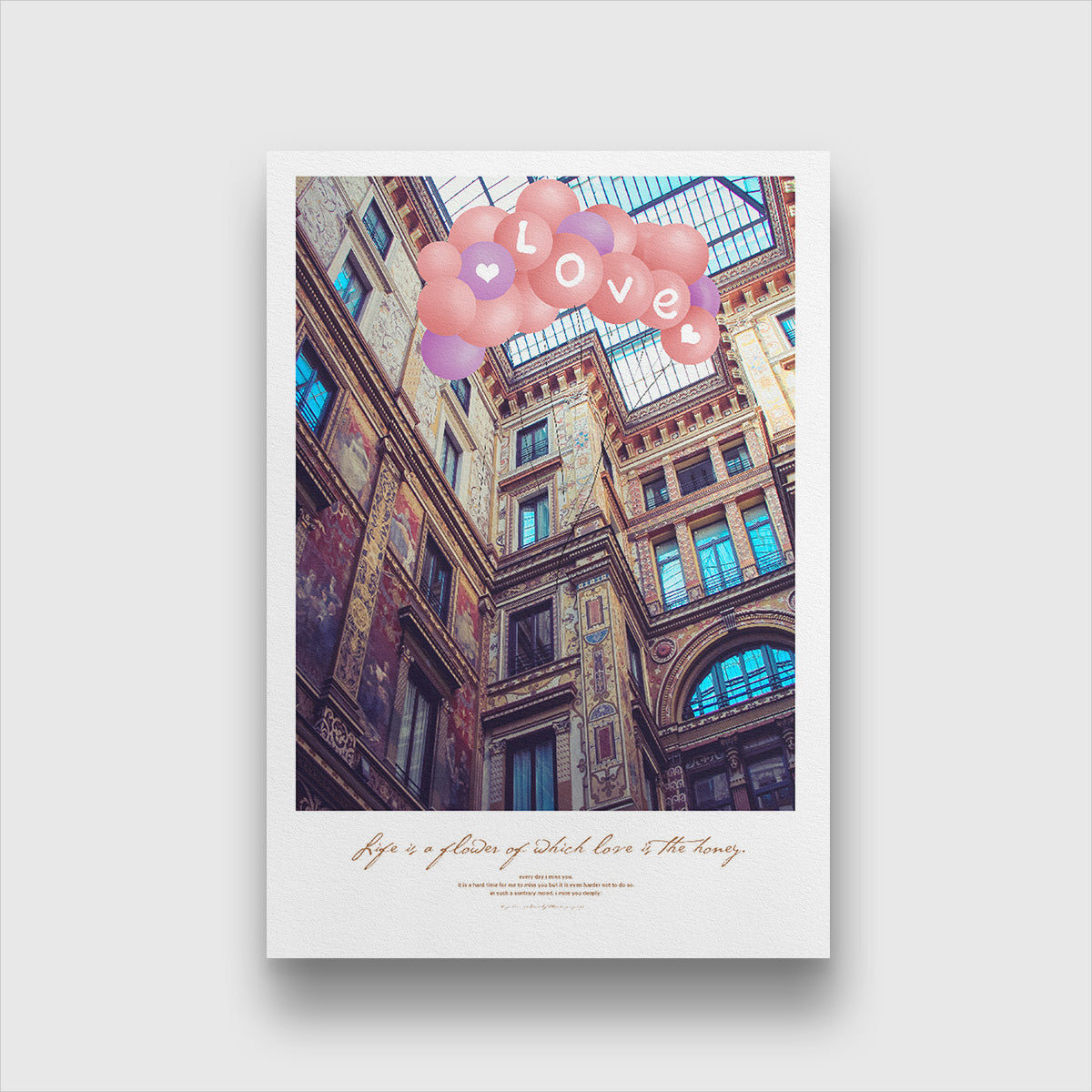 Love Homes Painting 2 : 3 Vertical Premium Wall Art Canvas by MeriDeewar
