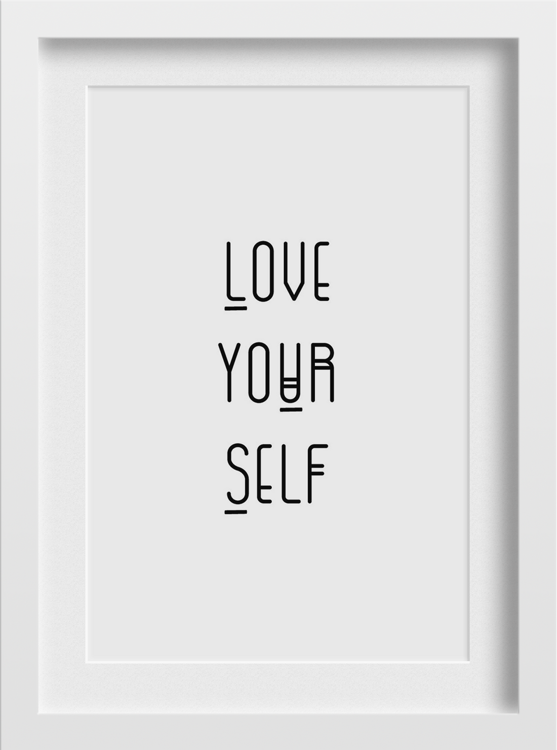 Love Your Self Art - Meri Deewar 2 : 3 Vertical Premium Wall Art Canvas by MeriDeewar