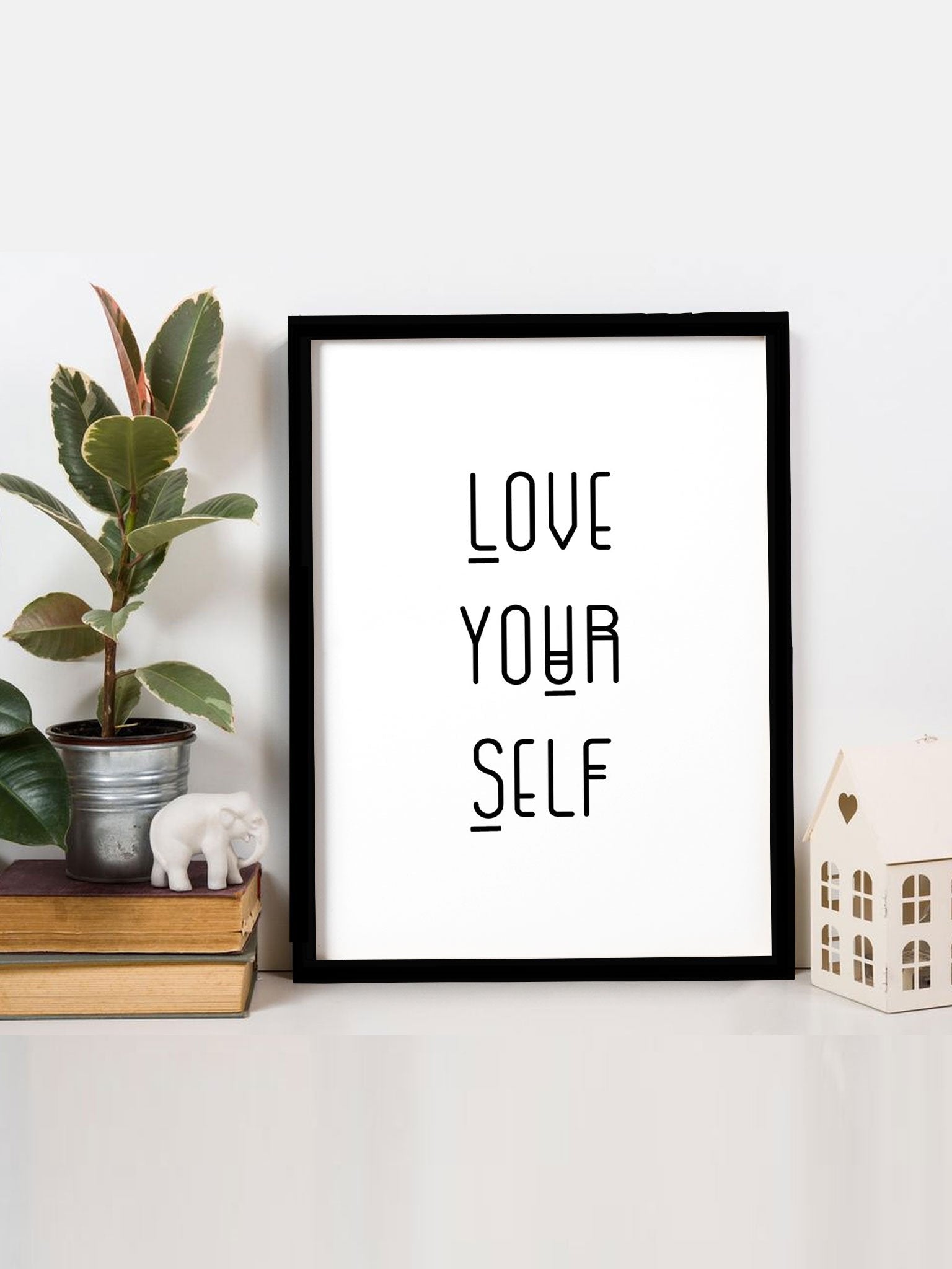 Love Your Self Art - Meri Deewar 2 : 3 Vertical Premium Wall Art Canvas by MeriDeewar
