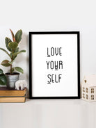 Love Your Self Art - Meri Deewar 2 : 3 Vertical Premium Wall Art Canvas by MeriDeewar