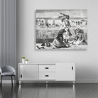Low Tide painting - Meri Deewar 4 : 3 Horizontal Premium Wall Art Canvas by MeriDeewar