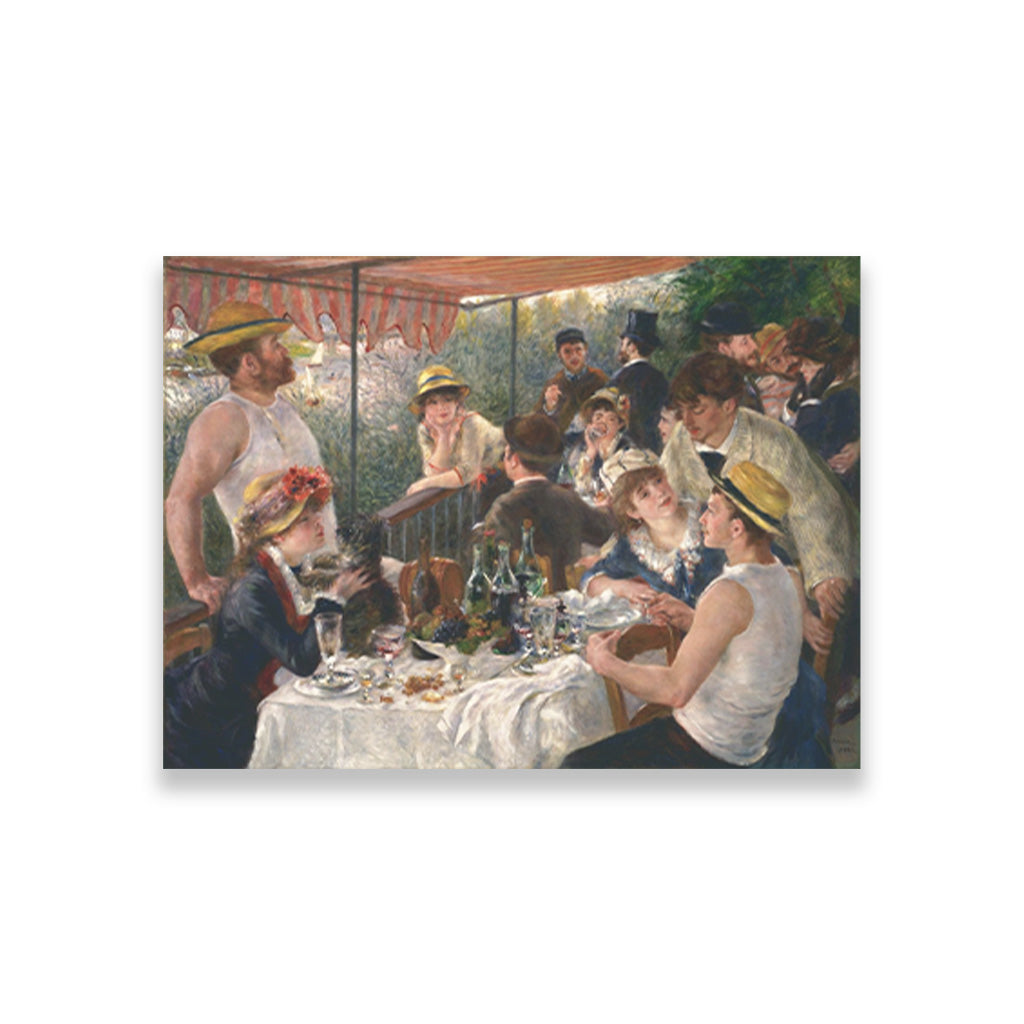 Lunch on the Boating Party Painting - Meri Deewar 4 : 3 Horizontal Premium Wall Art Canvas by MeriDeewar
