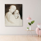 Madonna and Child, and Fragment of Woman’s Torso Painting - Meri Deewar 4 :5 Vertical Premium Wall Art Canvas by MeriDeewar