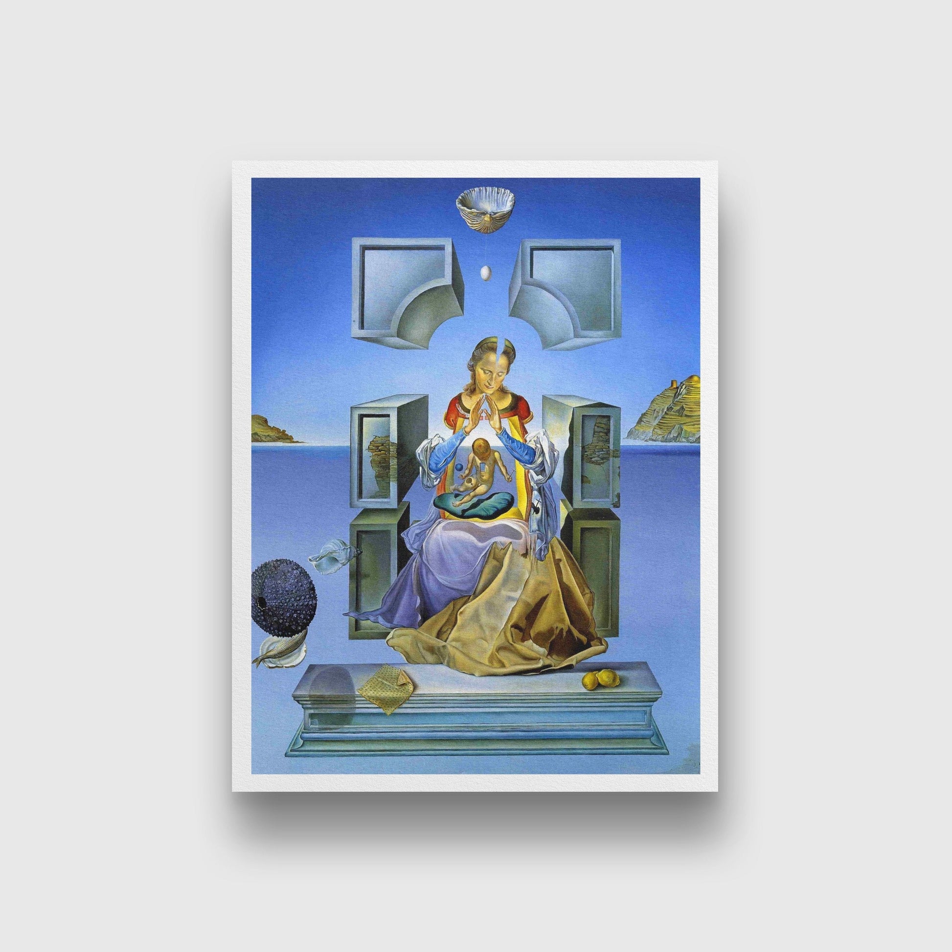Madonna of Port Lligat-Meri Deewar 3 : 4 Vertical Premium Wall Art Canvas by MeriDeewar