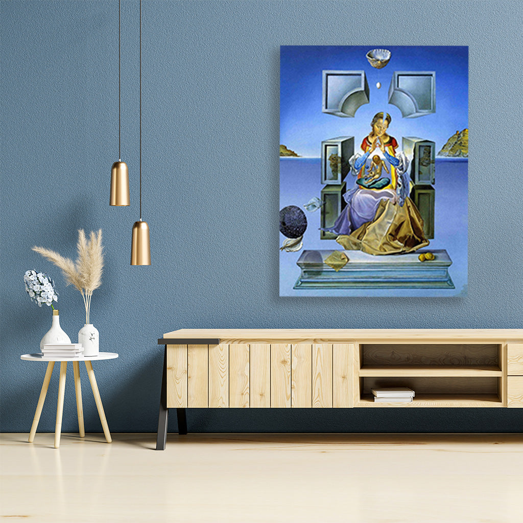 Madonna of Port Lligat-Meri Deewar 3 : 4 Vertical Premium Wall Art Canvas by MeriDeewar