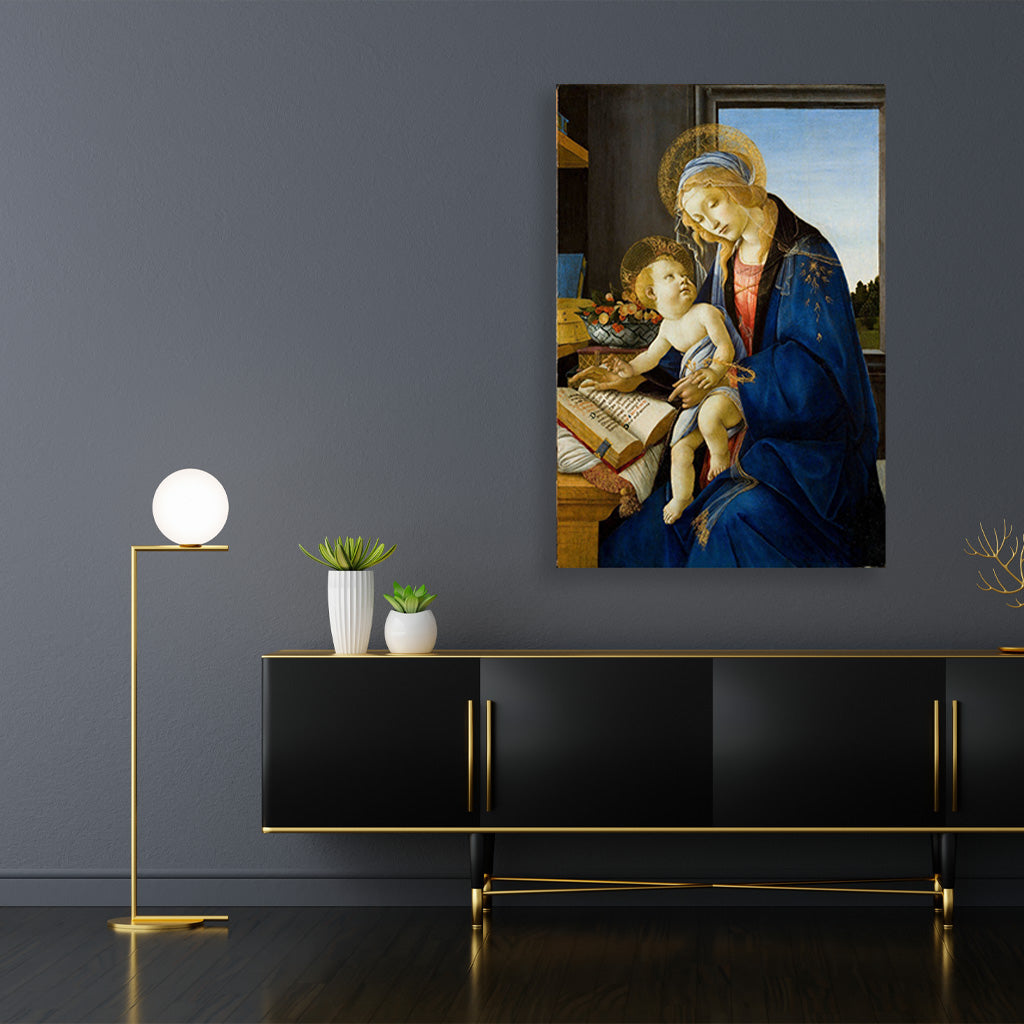 Madonna of the Book-Meri Deewar 2 : 3 Vertical Premium Wall Art Canvas by MeriDeewar