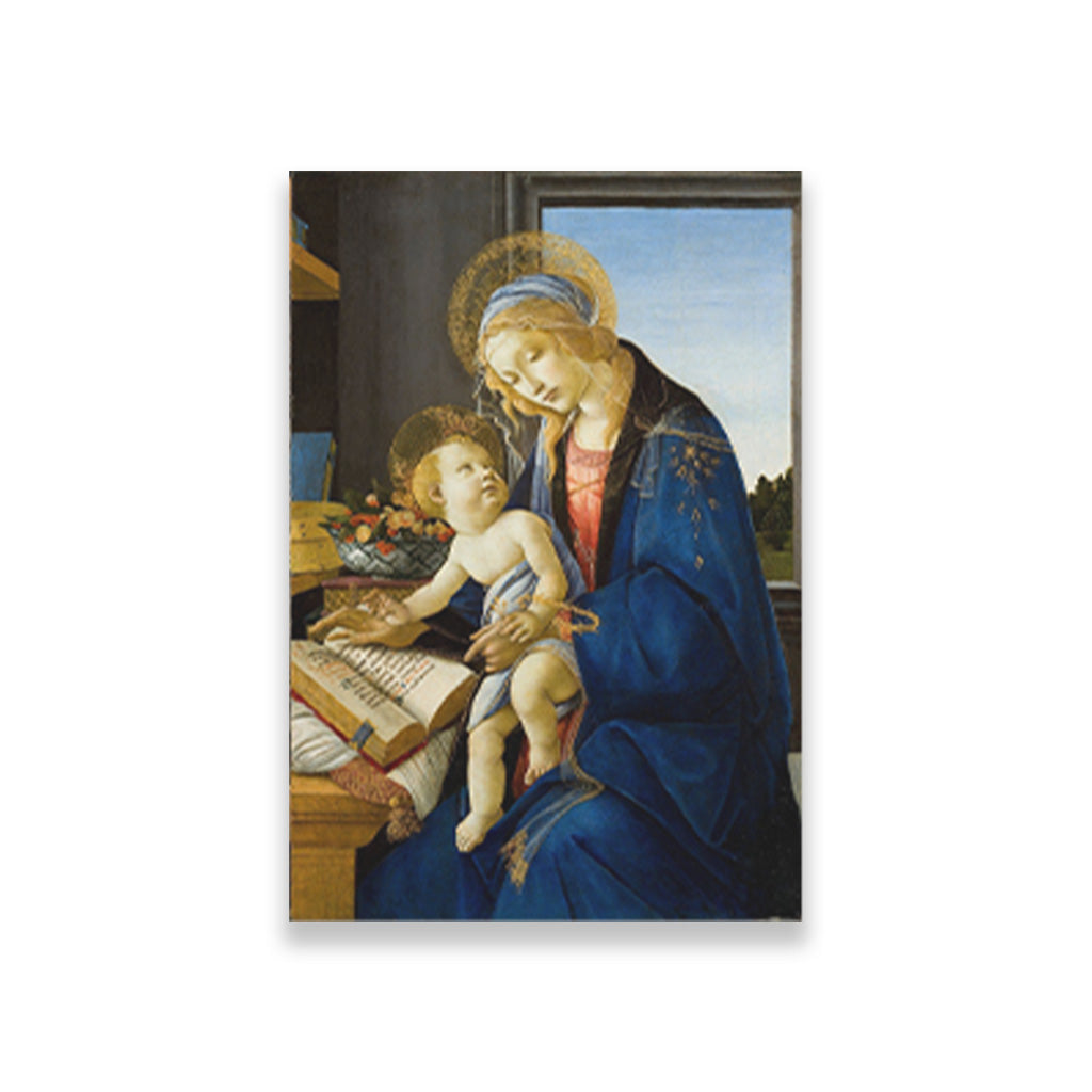 Madonna of the Book-Meri Deewar 2 : 3 Vertical Premium Wall Art Canvas by MeriDeewar