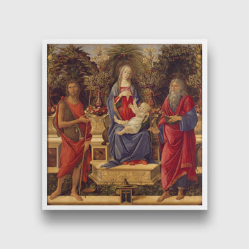 Madonna with Saints-Meri Deewar 1 : 1 Square Premium Wall Art Canvas by MeriDeewar
