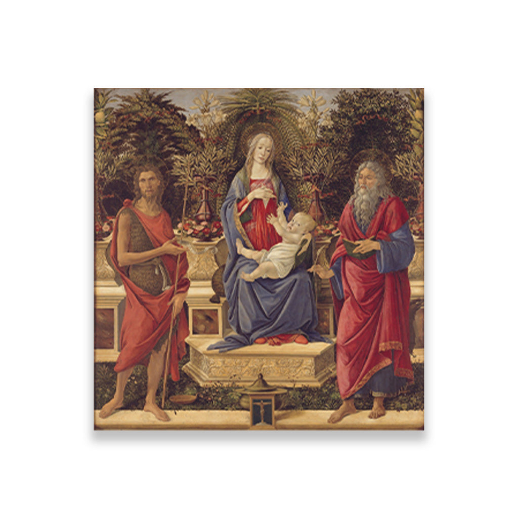Madonna with Saints-Meri Deewar 1 : 1 Square Premium Wall Art Canvas by MeriDeewar