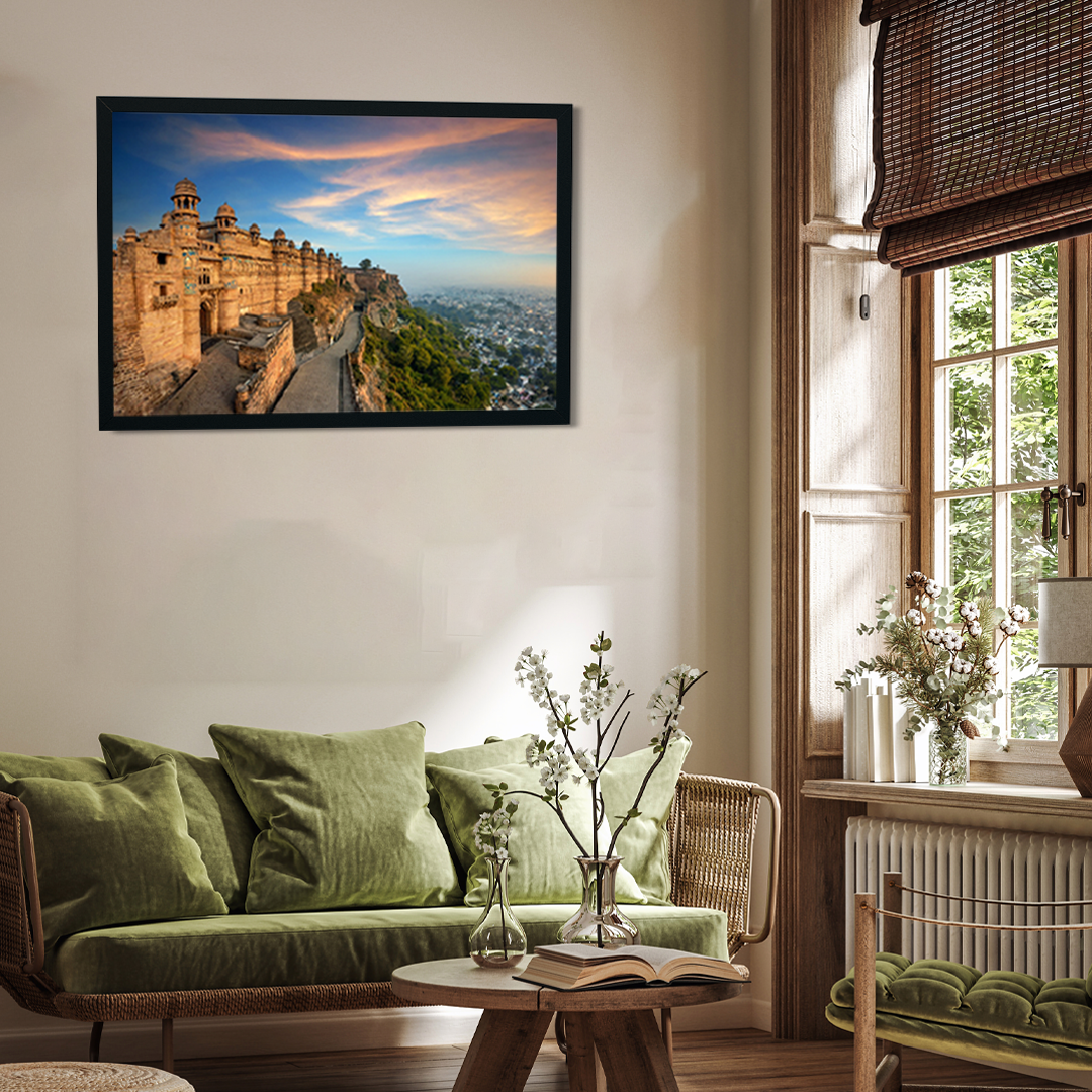 Magnificent Mughal Architecture Wall Painting 3 : 2 Horizontal Premium Wall Art Canvas by MeriDeewar