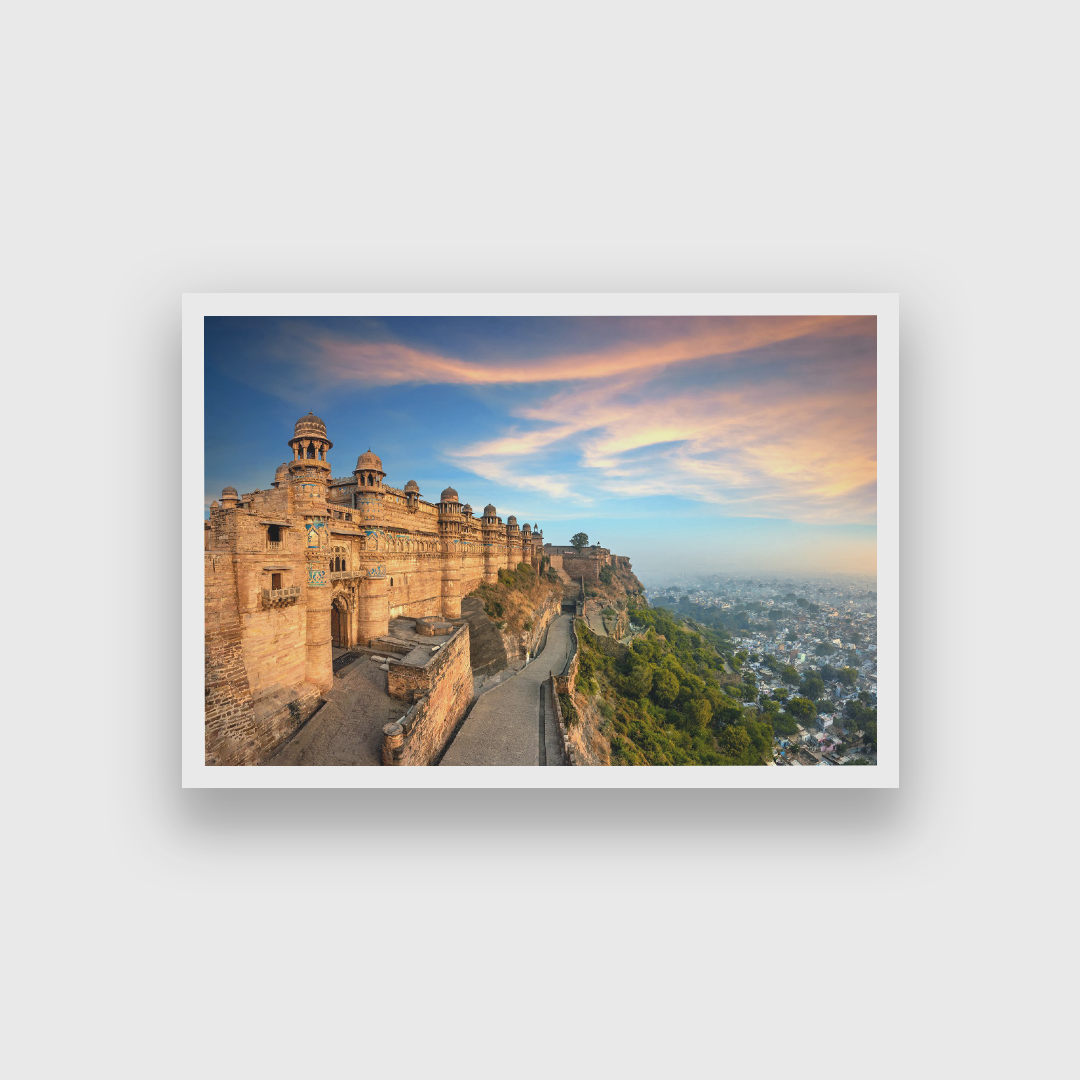 Magnificent Mughal Architecture Wall Painting 3 : 2 Horizontal Premium Wall Art Canvas by MeriDeewar