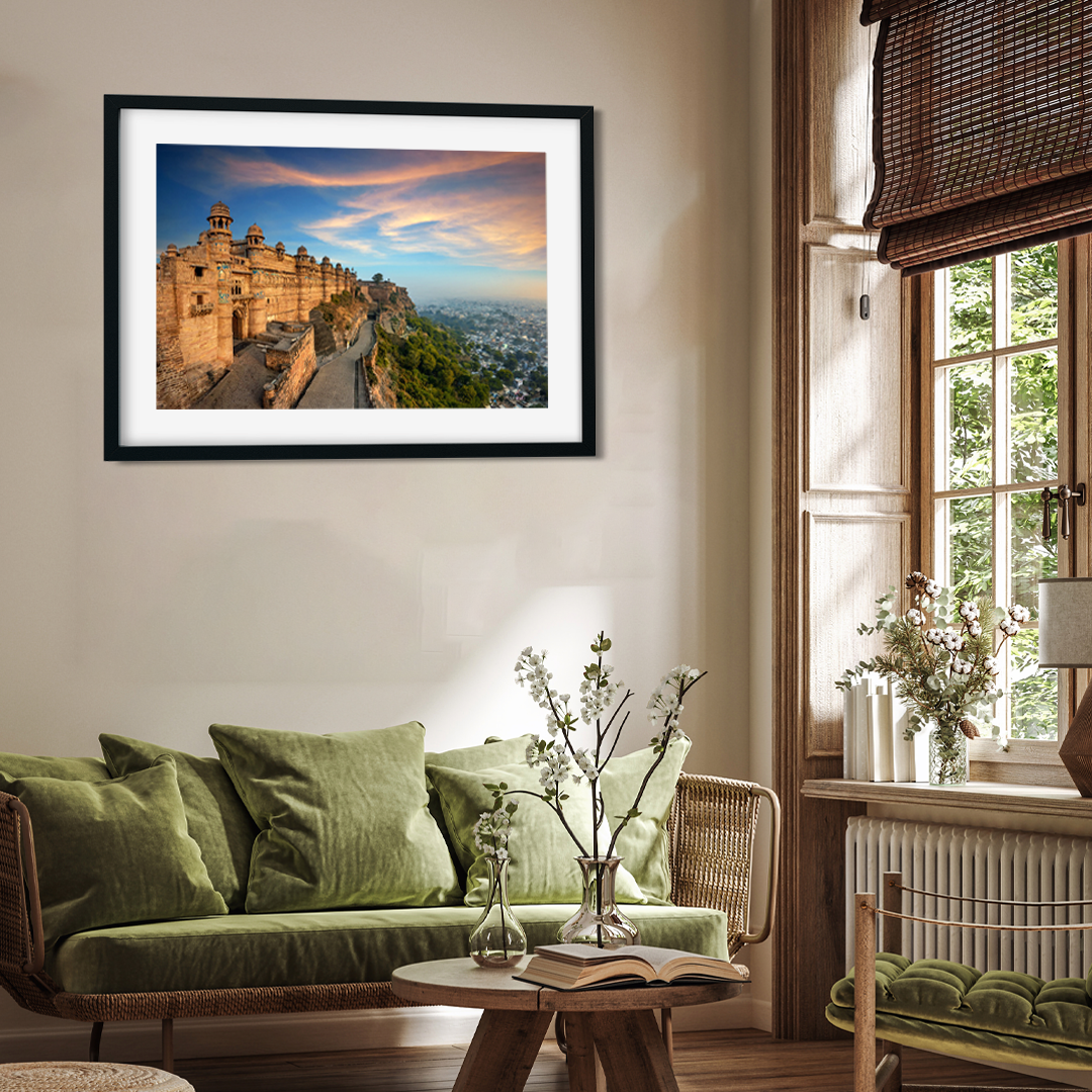 Magnificent Mughal Architecture Wall Painting 3 : 2 Horizontal Premium Wall Art Canvas by MeriDeewar