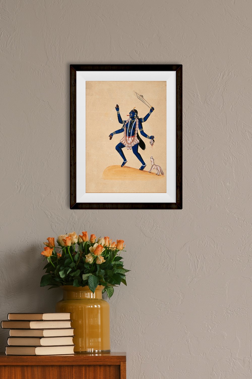 Maha Kali Mata Artwork Painting - Meri Deewar 3 : 4 Vertical Premium Wall Art Canvas by MeriDeewar