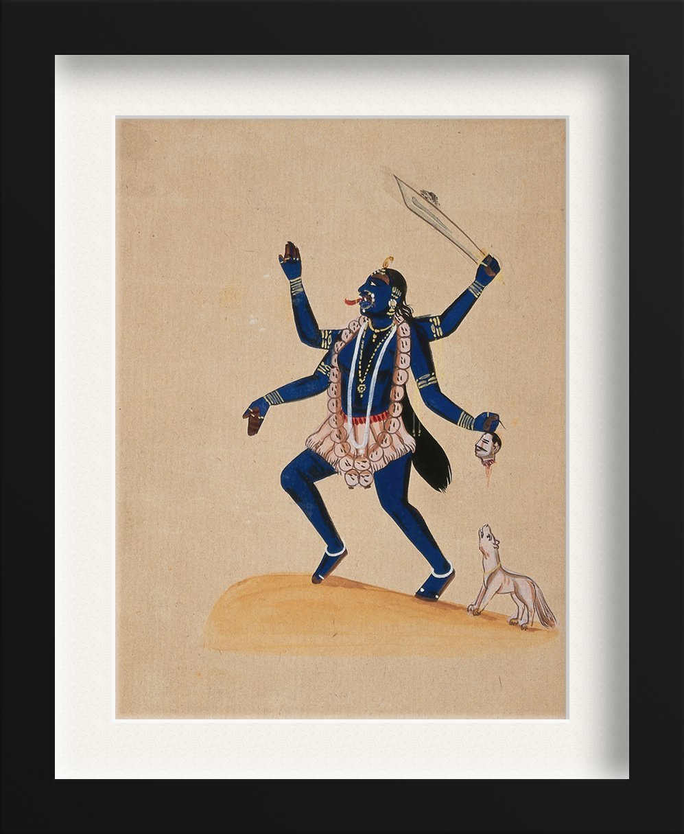 Maha Kali Mata Artwork Painting - Meri Deewar 3 : 4 Vertical Premium Wall Art Canvas by MeriDeewar