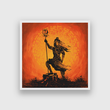 Mahadev Painting 1 : 1 Square Premium Wall Art Canvas by MeriDeewar