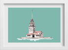 Maiden Tower Illustration Painting  - Meri Deewar 3 : 2 Horizontal Premium Wall Art Canvas by MeriDeewar