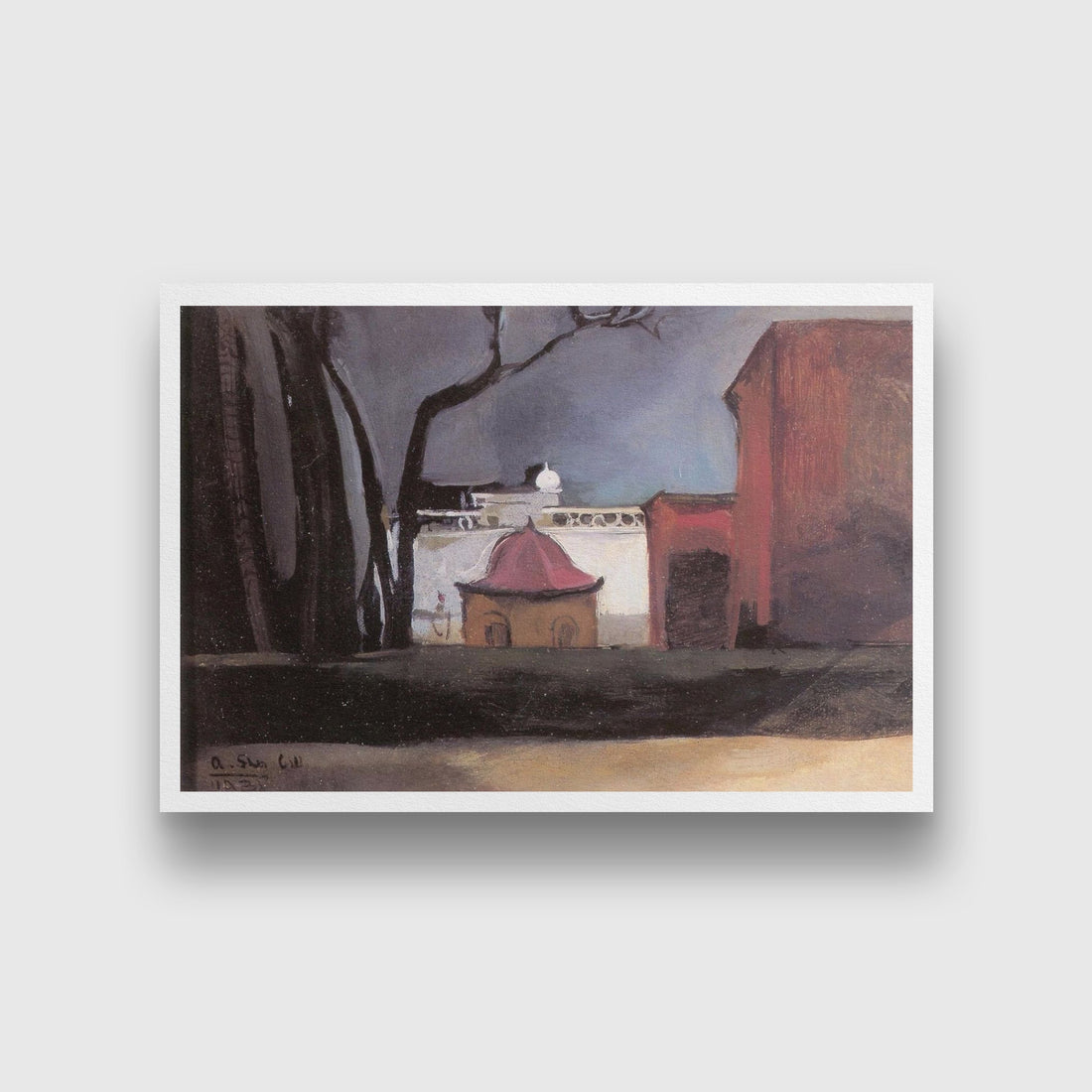 Majita House Painting Made By Amrita Sher-Gil - Meri Deewar 3 : 2 Horizontal Premium Wall Art Canvas by MeriDeewar