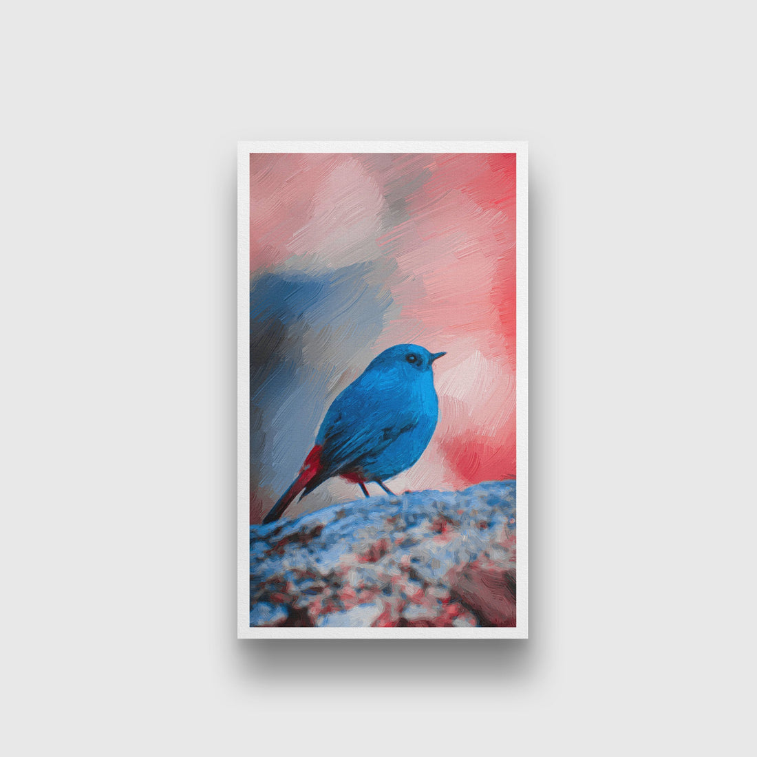 Male of Plumbeous Painting - Meri Deewar 1 : 2 Vertical Premium Wall Art Canvas by MeriDeewar
