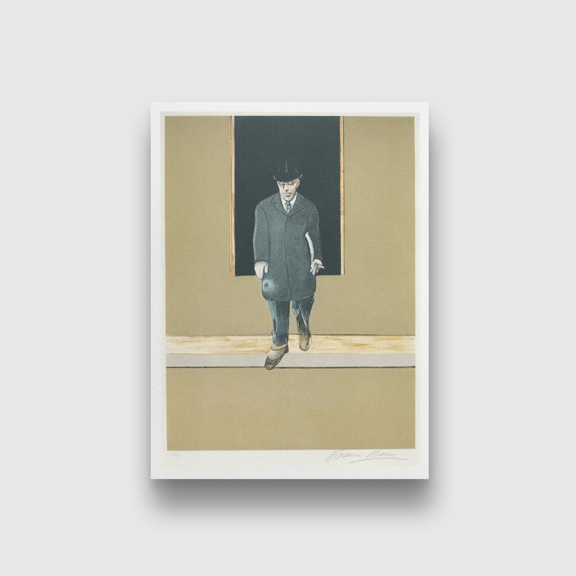 Man Standing Painting - Meri Deewar 3 : 4 Vertical Premium Wall Art Canvas by MeriDeewar