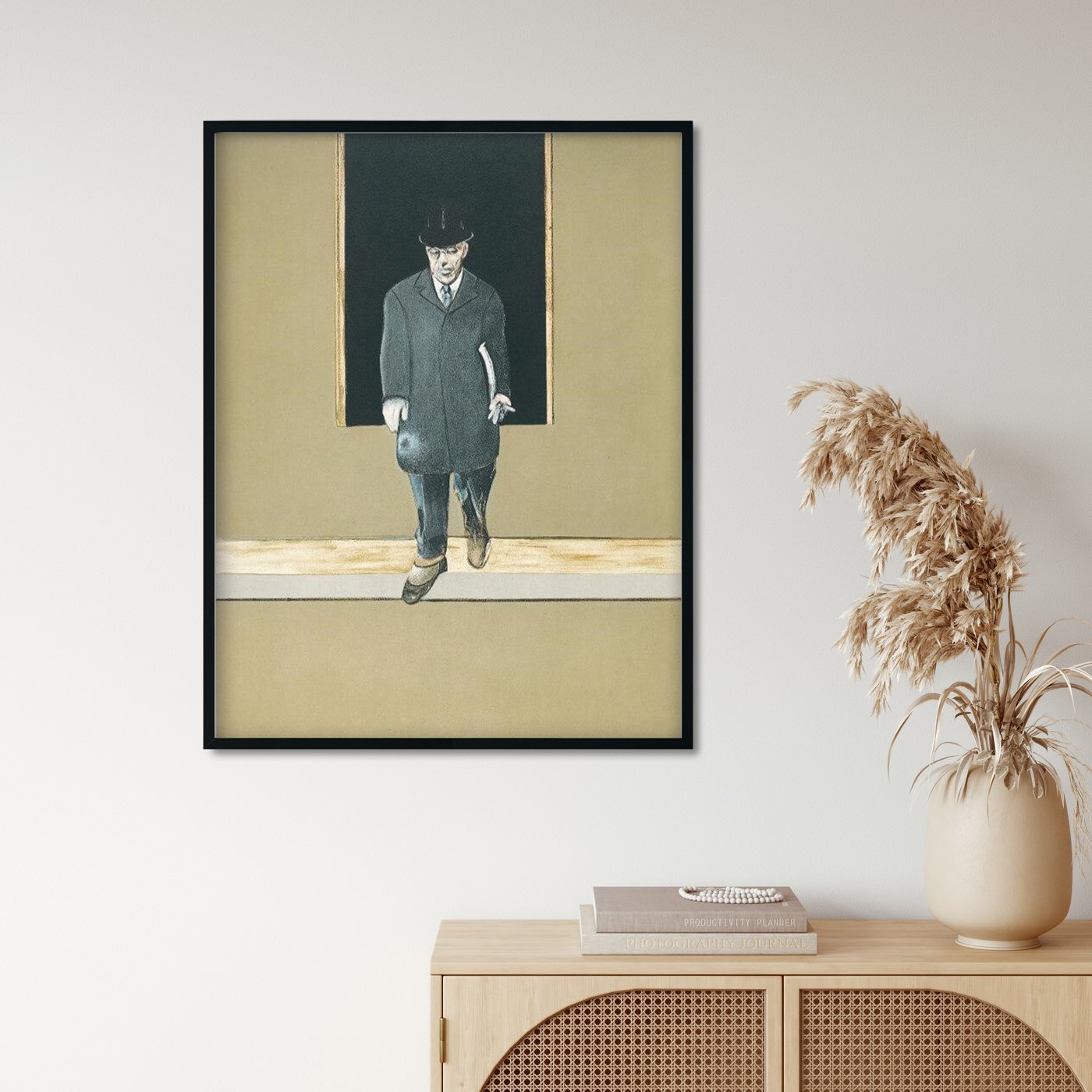 Man Standing Painting - Meri Deewar 3 : 4 Vertical Premium Wall Art Canvas by MeriDeewar