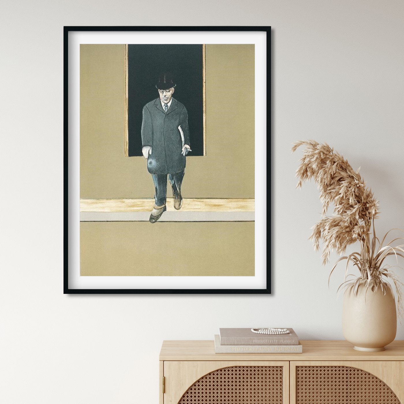 Man Standing Painting - Meri Deewar 3 : 4 Vertical Premium Wall Art Canvas by MeriDeewar