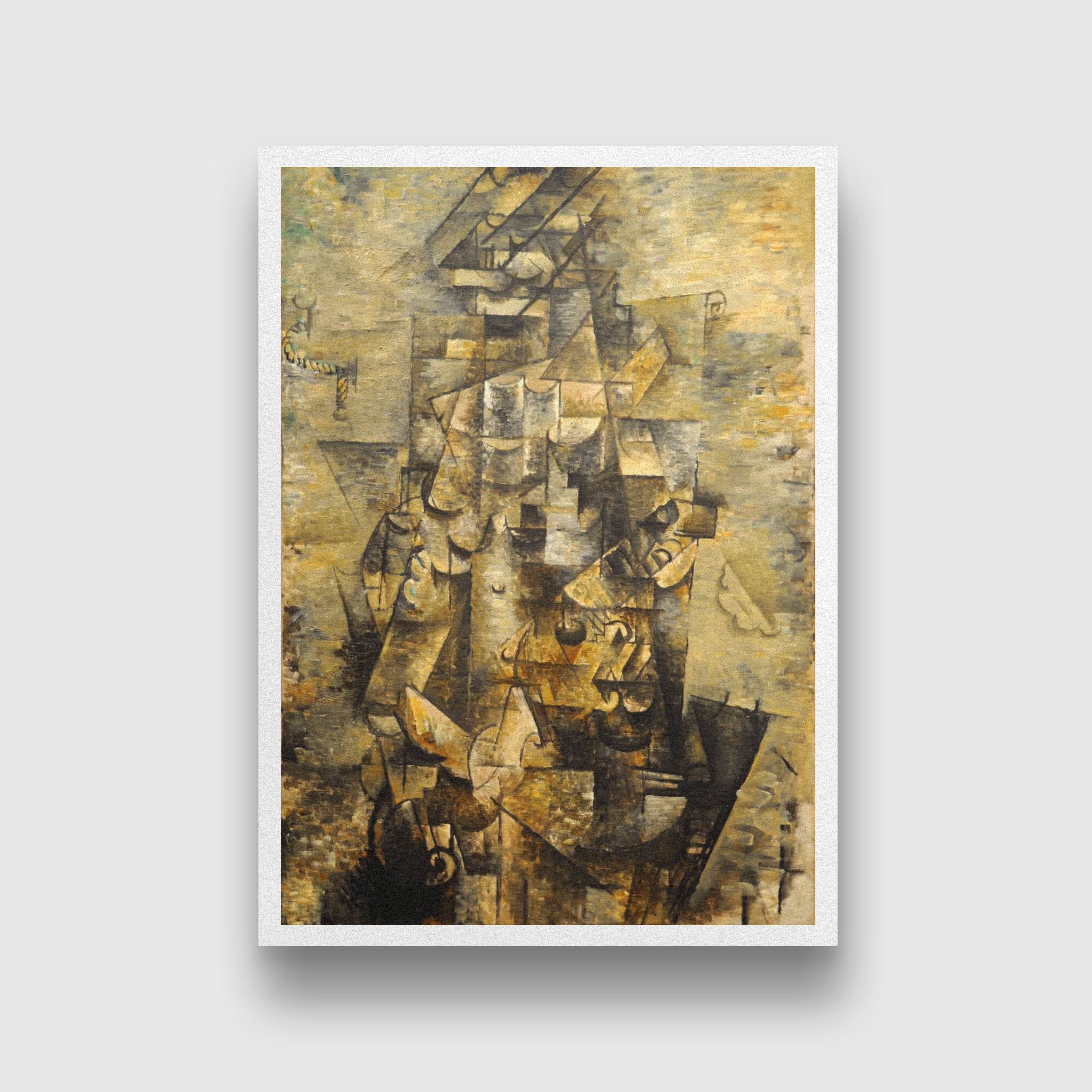 Man With A Guitar Painting - Meri Deewar 2 : 3 Vertical Premium Wall Art Canvas by MeriDeewar