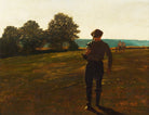 Man with a Scythe painting - Meri Deewar 4 : 3 Horizontal Premium Wall Art Canvas by MeriDeewar