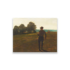 Man with a Scythe painting - Meri Deewar 4 : 3 Horizontal Premium Wall Art Canvas by MeriDeewar