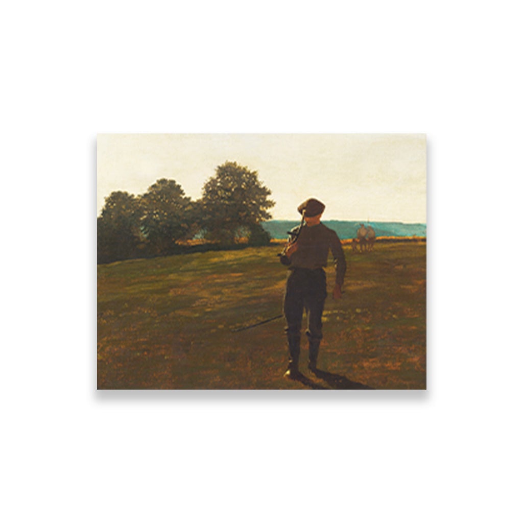 Man with a Scythe painting - Meri Deewar 4 : 3 Horizontal Premium Wall Art Canvas by MeriDeewar
