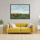 Man with horses Painting - Meri Deewar 4 : 3 Horizontal Premium Wall Art Canvas by MeriDeewar