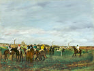 Man with horses Painting - Meri Deewar 4 : 3 Horizontal Premium Wall Art Canvas by MeriDeewar