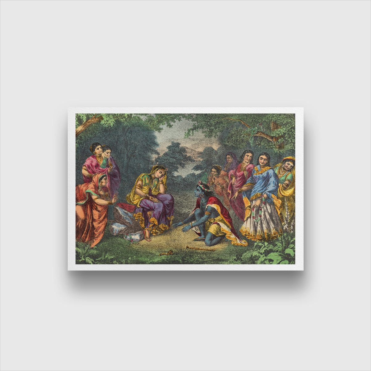 Manbhajan Painting 3 : 2 Horizontal Premium Wall Art Canvas by MeriDeewar