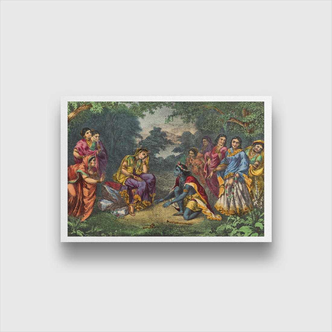 Manbhajan Painting 3 : 2 Horizontal Premium Wall Art Canvas by MeriDeewar