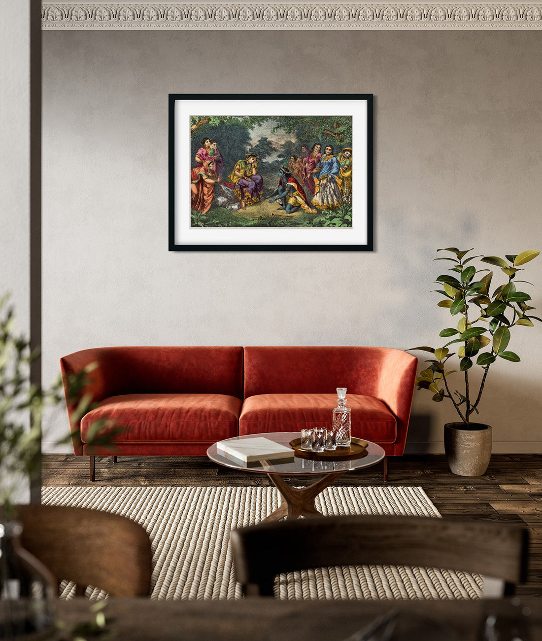 Manbhajan Painting 3 : 2 Horizontal Premium Wall Art Canvas by MeriDeewar