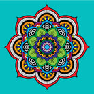 Mandal 1 painting 1 : 1 Square Premium Wall Art Canvas by MeriDeewar