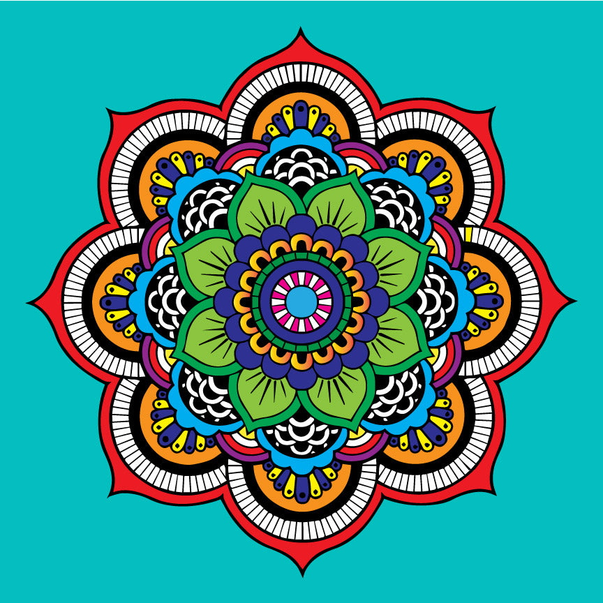 Mandal 1 painting 1 : 1 Square Premium Wall Art Canvas by MeriDeewar