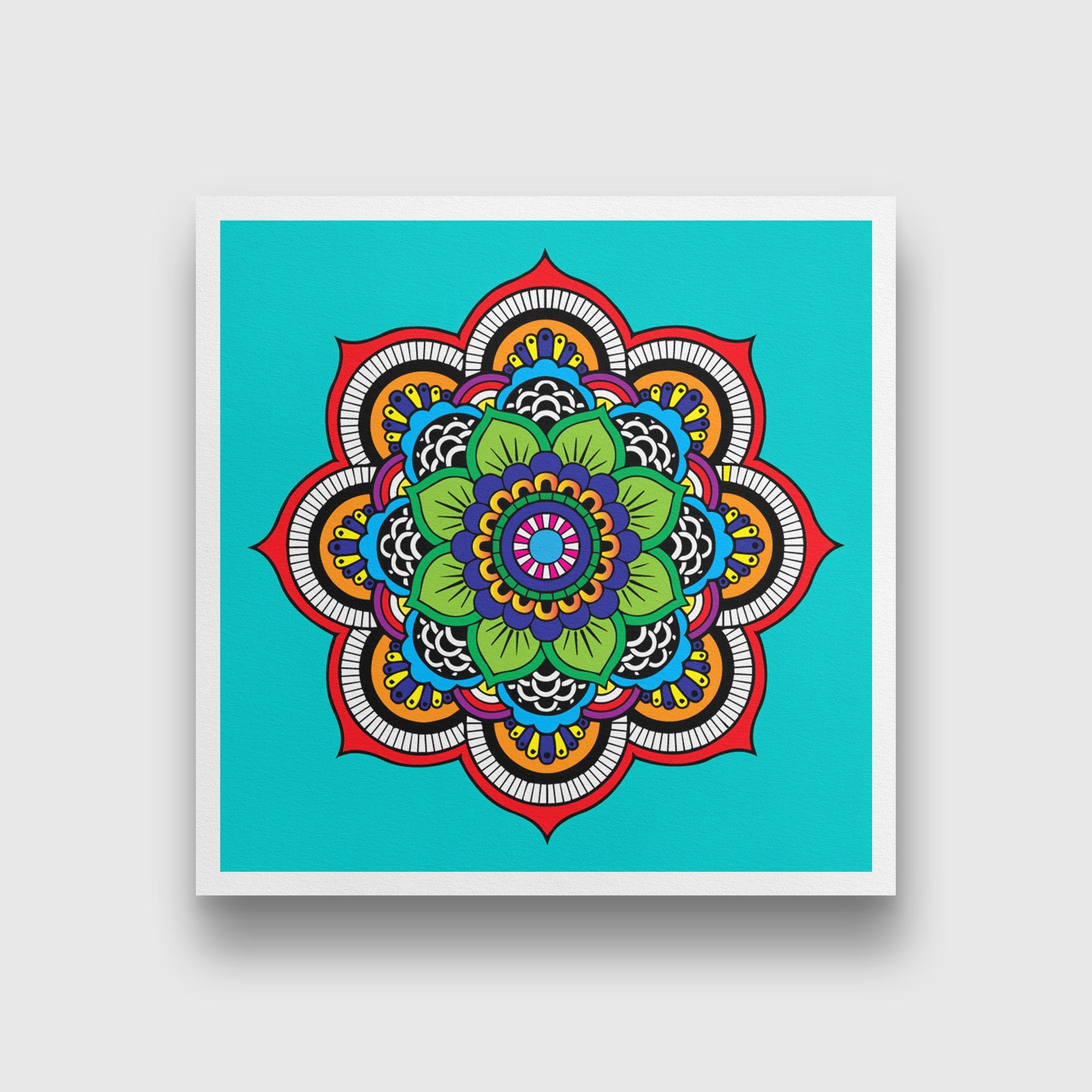 Mandal 1 painting 1 : 1 Square Premium Wall Art Canvas by MeriDeewar