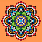 Mandal-2 painting 1 : 1 Square Premium Wall Art Canvas by MeriDeewar