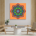 Mandal-2 painting 1 : 1 Square Premium Wall Art Canvas by MeriDeewar