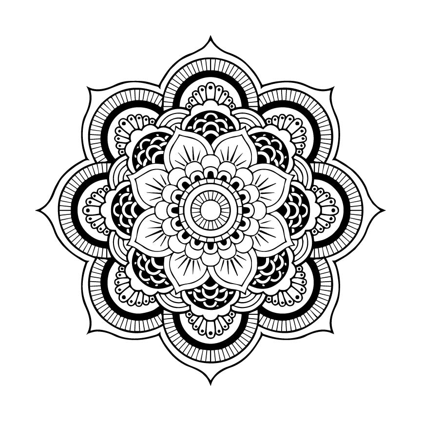 Mandal-3 painting 1 : 1 Square Premium Wall Art Canvas by MeriDeewar