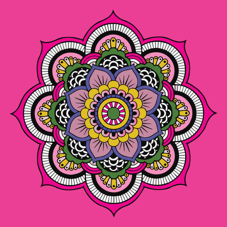 Mandal-4 painting 1 : 1 Square Premium Wall Art Canvas by MeriDeewar